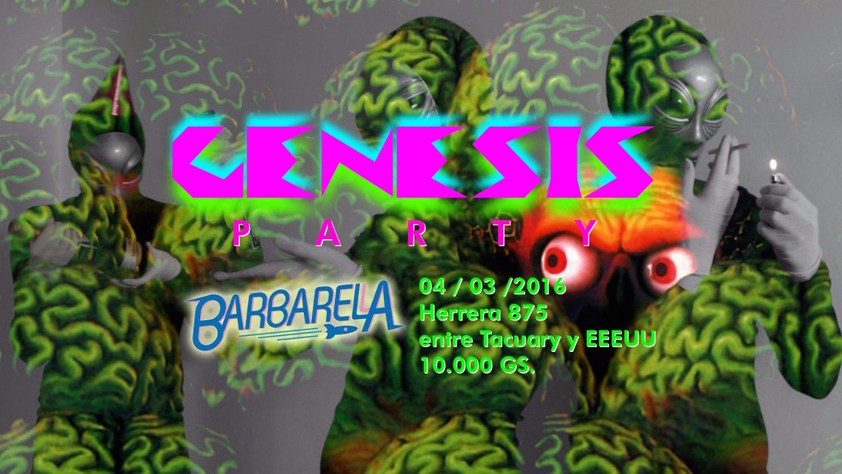 GenesisParty_'s tweet image. Terrícolas el viernes 4 de marzo volvemos para hacerlos bailar hasta el amanecer en @BarbarellaPy 🍻 👽 🌌 👽 🍻