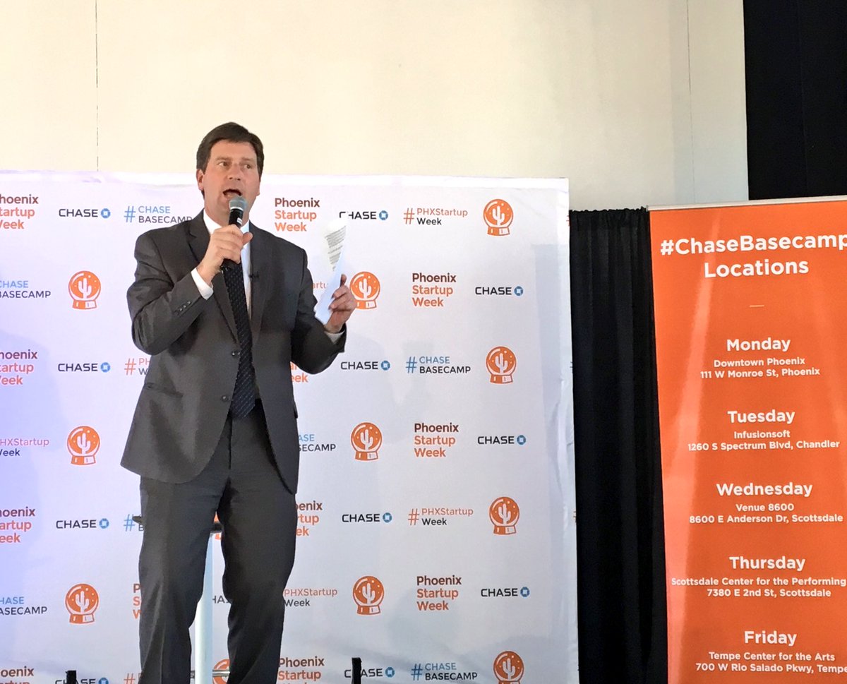There isn't a city in America with a better start-up trajectory than #Phoenix. We are hot! #phxstartupweek #yesphx