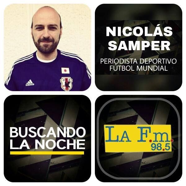 lafmdeleje's tweet photo. En BUSCANDO LA NOCHE #NicolasSamper @udsnoexisten de @fmfutbolmundial óyelo a través de https://t.co/vWvbClFkN4 https://t.co/9j3WfhNPVr