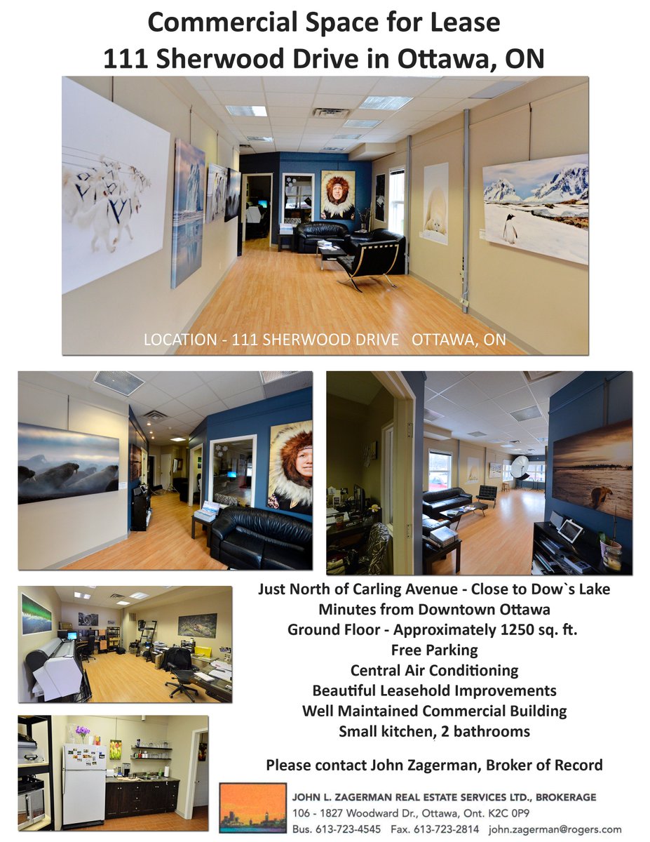 Beautiful commercial space for lease - close to downtown, free parking, air conditioning etc.