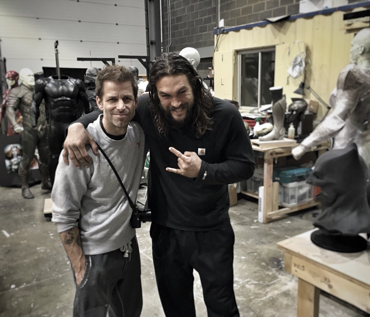 Zack Snyder with Jason Momoa