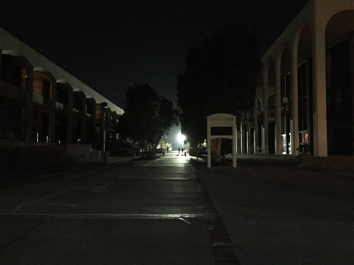 TheDailyAztec's tweet photo. The SDSU power outage at the music building and Don Powell Theatre. https://t.co/0P0K9MRO5C