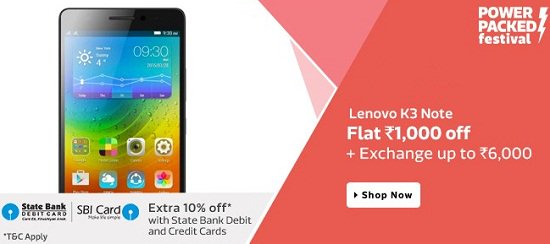 Searchmymobile's tweet image. Flat Rs. 1,000/- Off on #Lenovo #K3Note &amp;amp; Buy at just Rs. 8,999/- Only on Flipkart: goo.gl/3GdPOY