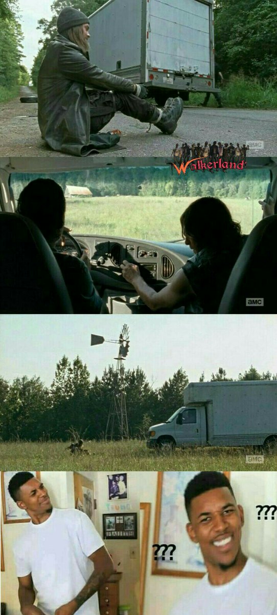 Eso. Si estaba amarrado, cómo apareció en el techo del camión? #TWD6enFOX #TWD6