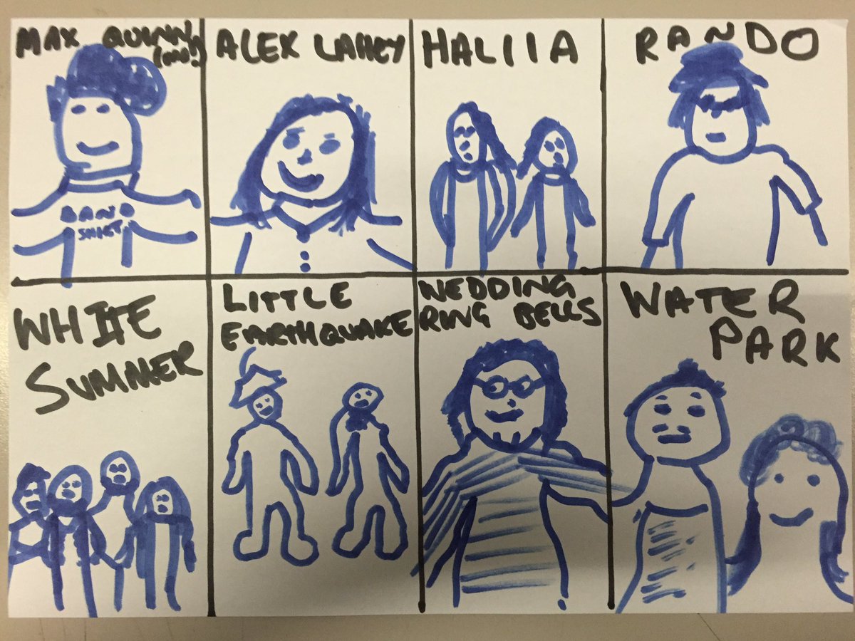 Max Quinn (@maxquinn) on Twitter photo Took the liberty of drawing all the artists I'm playing on #TOPSUnearthed this arvo. Hi <a href="/AlexLahey/">Alex Lahey</a> <a href="/whitesummertwtr/">White Summer</a>! Took the liberty of drawing all the artists I'm playing on #TOPSUnearthed this arvo. Hi <a href="/AlexLahey/">Alex Lahey</a> <a href="/whitesummertwtr/">White Summer</a>!