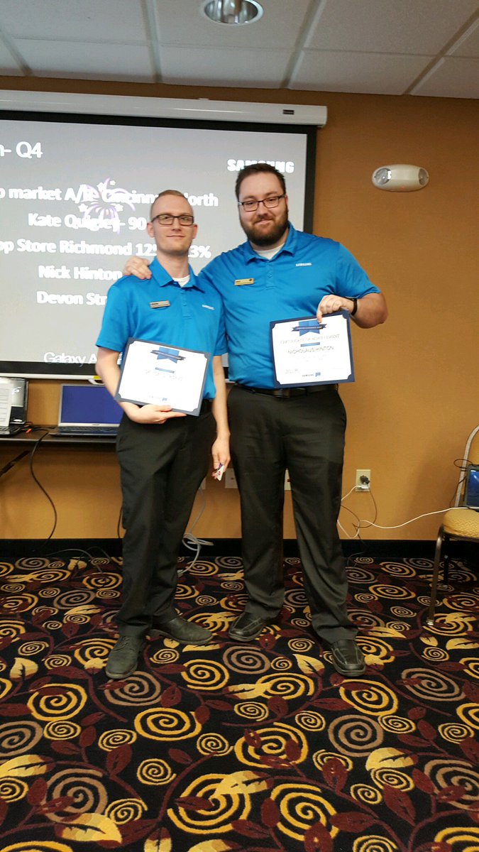 SamsungChester's tweet photo. Congratulations Richmond store 1252, store of the quarter Q4!  Awesome job Nick and Devon https://t.co/IV3JfNC8ef