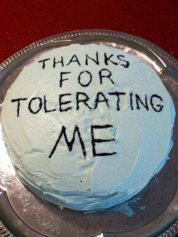 SpeakComedy's tweet photo. A cake for everybody who knows me https://t.co/g4OTTp2NJo
