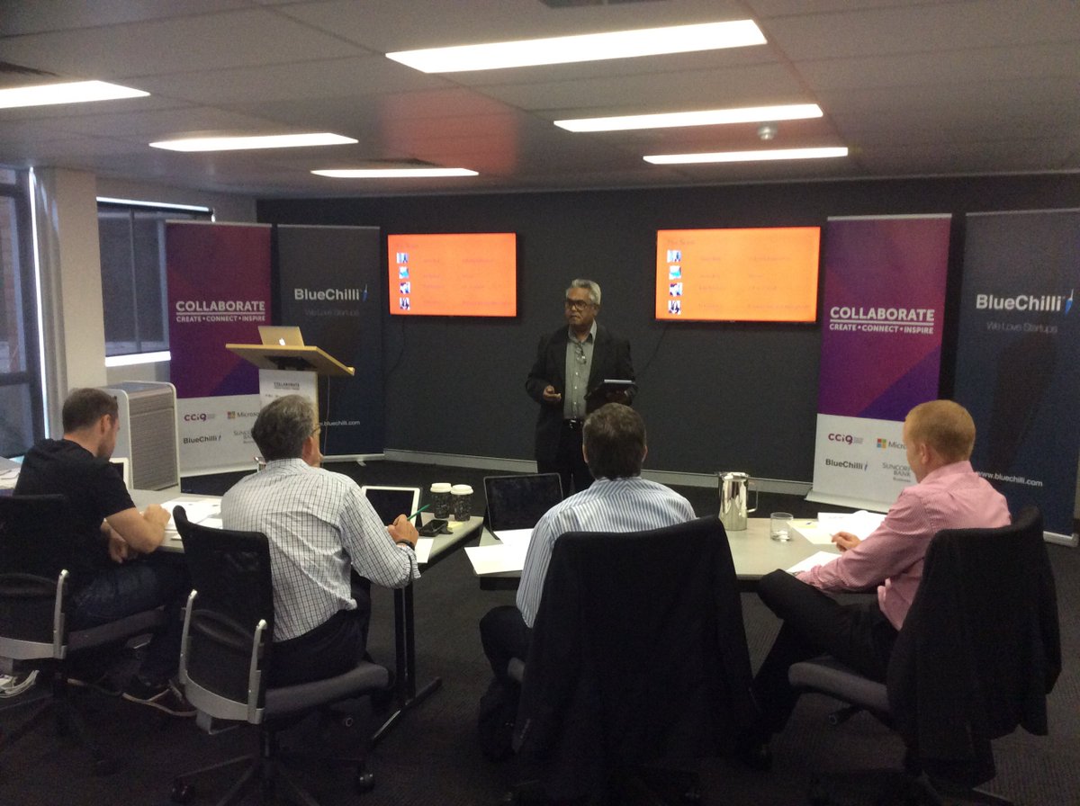 CollaborateQld's tweet photo. Glenn from the Yulngu app delivering a passionate pitch and Q&amp;A responses. https://t.co/c21dRKnF5n