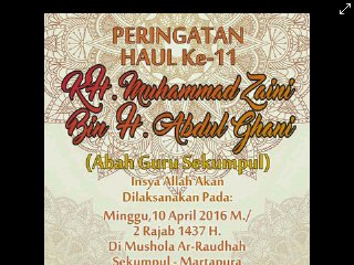 M_FANZI's tweet photo. Mudhan" kita panjang umur dpt bs pergi  hadir di haul yg ke11 Syekh zaini bin abdul ghoni(Guru Sekumpul) https://t.co/gaIaxO4txz