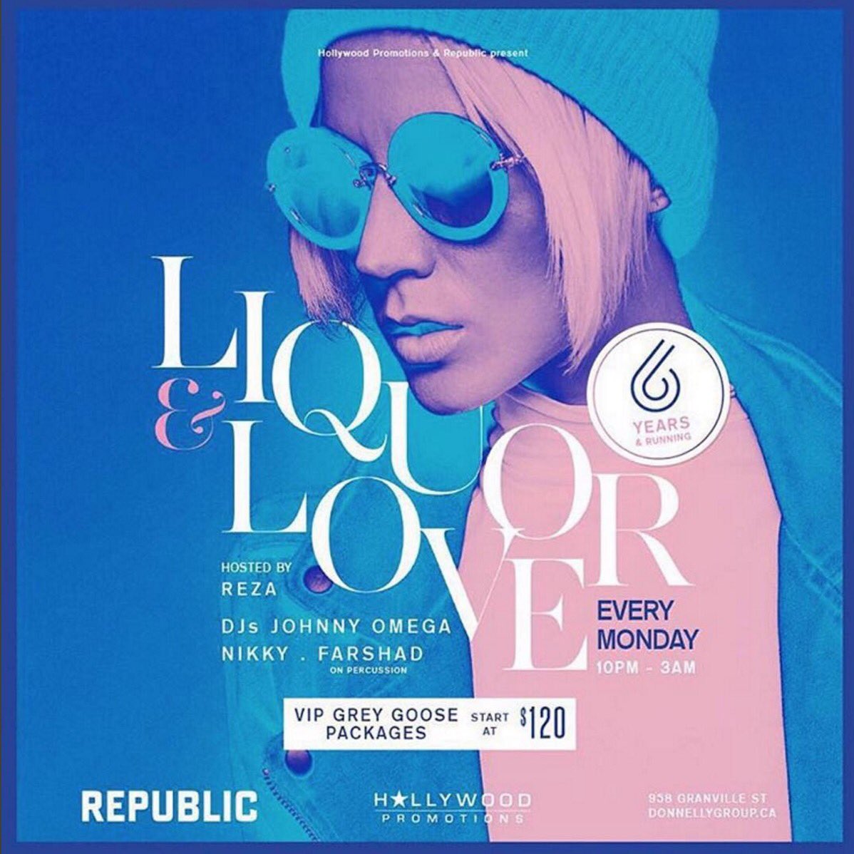 REPUBLIC958's tweet photo. Tonight Hollywood Promotions presents: Liquor &amp; Love Mondays at #REPUBLIC. #vancity #vancouvernightlife https://t.co/B168797qh7