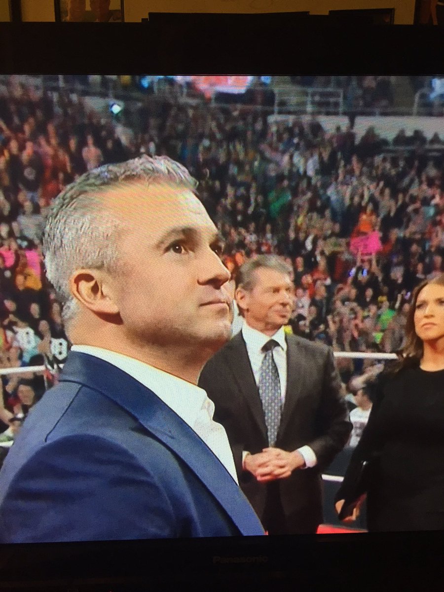 WooleyMammoth85's tweet image. I knew Raw was in Detroit, but didn't know @971theticketxyt PD Jimmy Powers was going to be in the ring #ShaneIsBack