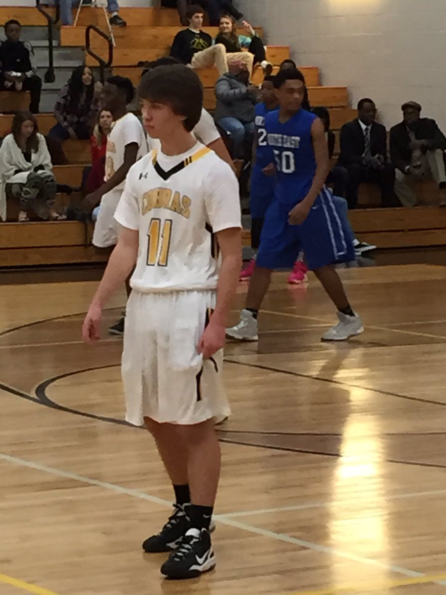 Hagan_Principal's tweet photo. Nick B. with a big 3 on Senior night. #Nickshoots&scores! #TechYEAH #TECHBBALL @collins6HCPS https://t.co/0LJEagaDaC