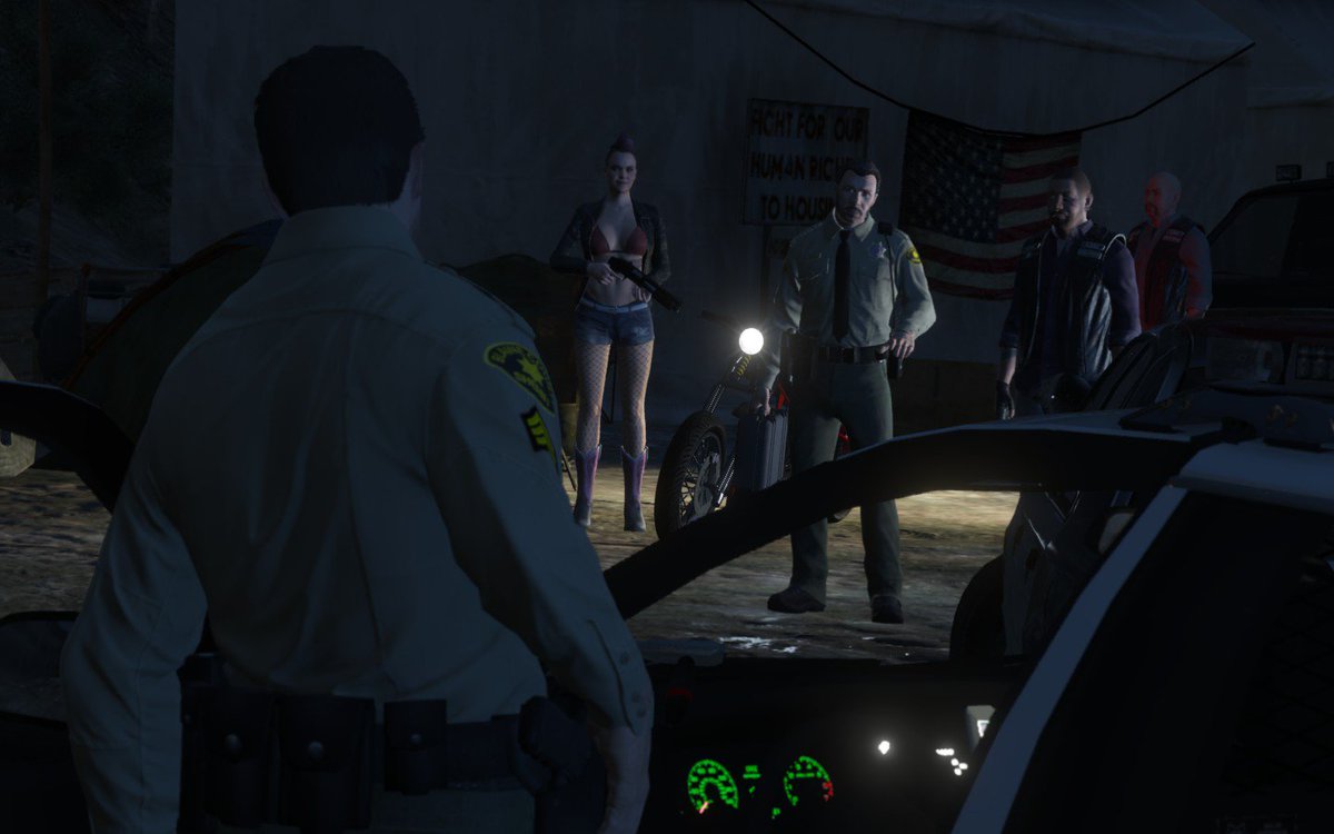 JenkinsBCSO's tweet photo. @Arch_LostMC @JenkinsBCSO I know! I know! Just...Hey man Code 4 here they'll turn the music down all good. https://t.co/3EeUgQl0nb