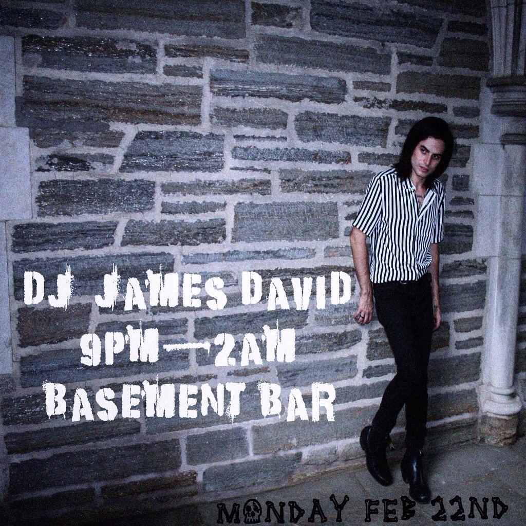 TKNBA's tweet photo. 🚬💀🎸 Monday night rock &amp; roll w @jamessaintlucia  @BasementBarNYLH +++tom @FOODSTAMPS behind the bar 👻 https://t.co/Bf1oaAisCL