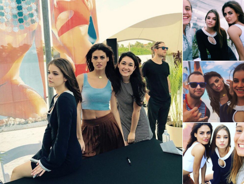 VenezuelaPalvin's tweet photo. Febrero 18: Barbara con unas Fans en el #SWIMBEACH evento de SI Swimsuit en Miami Beach. https://t.co/WW4dqqU1IR
