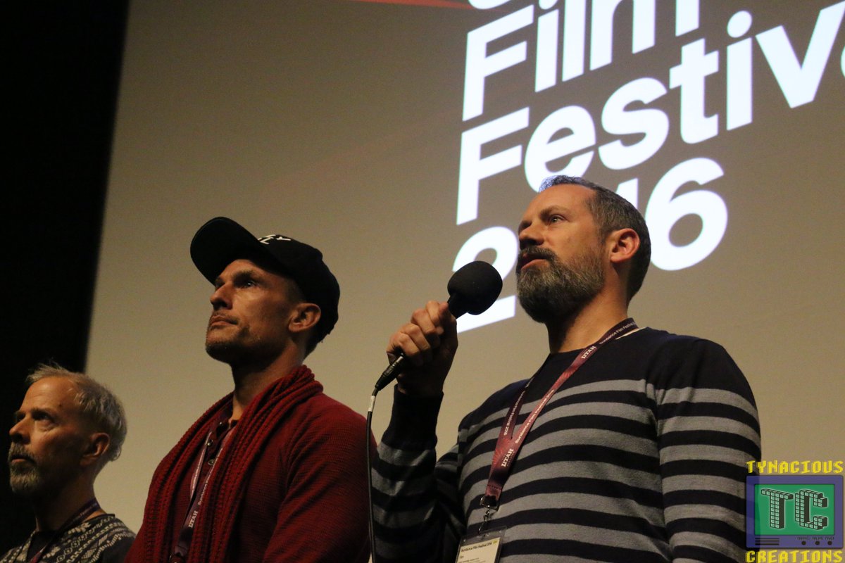 TynaciousC's tweet image. Holy Hell QnA - Chistopher Speaks, David and Phillipe Pictured #Sundance2016 ow.ly/YDCB8