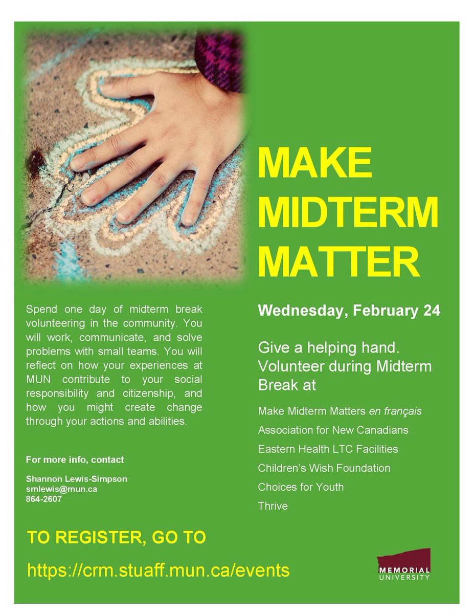 MUNCareer's tweet photo. 2 more sleeps to #makemidtermmatter. Registration @ the Landing 9:20 Wed. 150 #volunteers. 11 locations.#letsdothis https://t.co/TZTymaGjYi