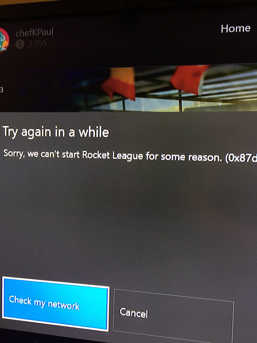 bleedbrowniemix's tweet photo. Anyone else having this issue with #RocketLeague on #Xbox? https://t.co/DtKUdTW48J