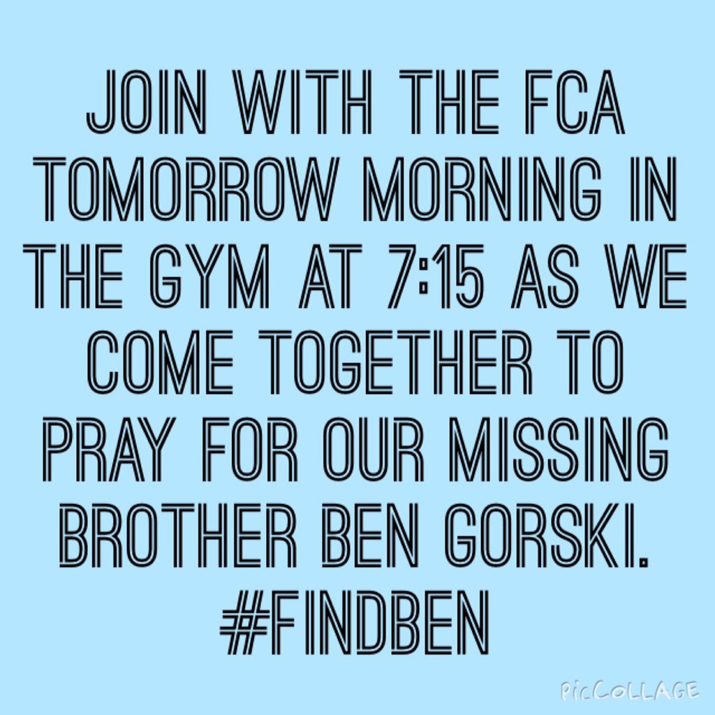 elliecach's tweet photo. Let's come together in this confusing and painful time and turn to God and pray for Ben tomorrow morning. #FindBen https://t.co/gVoT5e5ucL