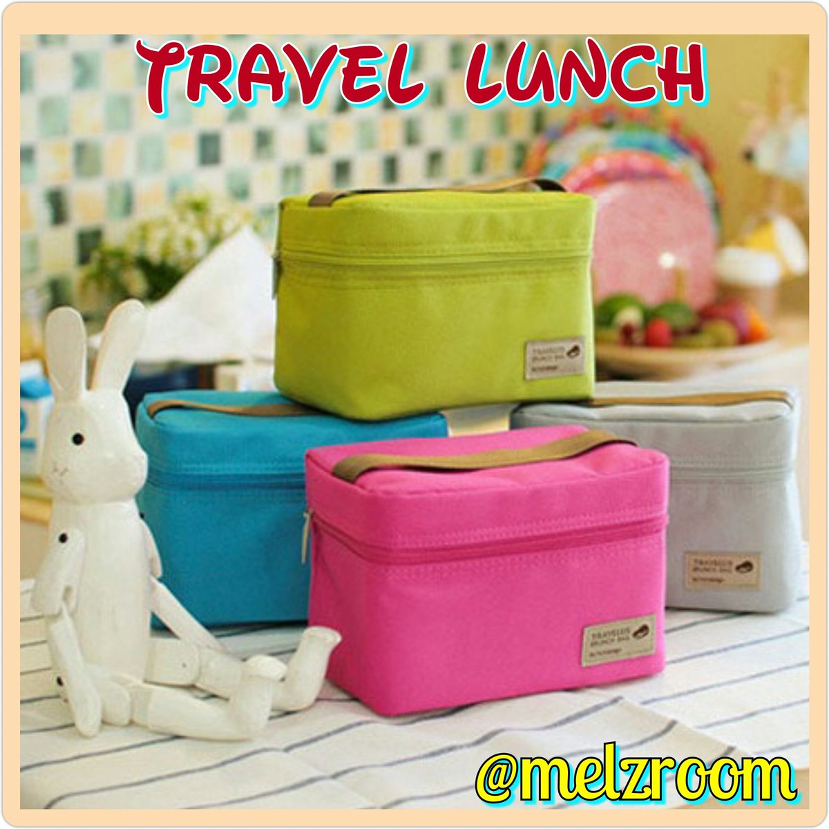 melzroom's tweet photo. TRAVEL LUNCH. Avail 3 warna. Ada Aluminium Foil di dalamnya. Rp 65.000 https://t.co/IrHB74VlEs