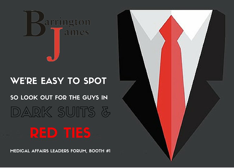 BarringtonJames's tweet photo. If you haven't stopped by our booth yet @NextLevelPharma #medaffairs we are easy to spot! #redties #darksuits https://t.co/8JONaEHA31