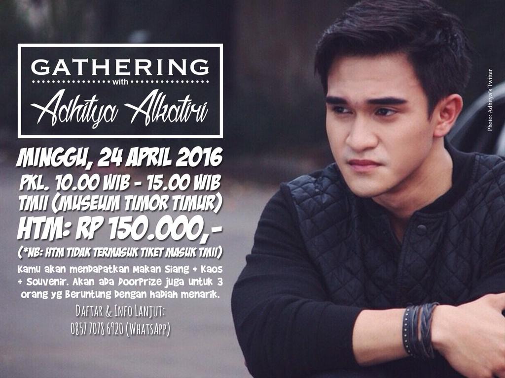 Yuk yg dateng ya tgl 24 Appril gathering with Adhitya Alkatiri