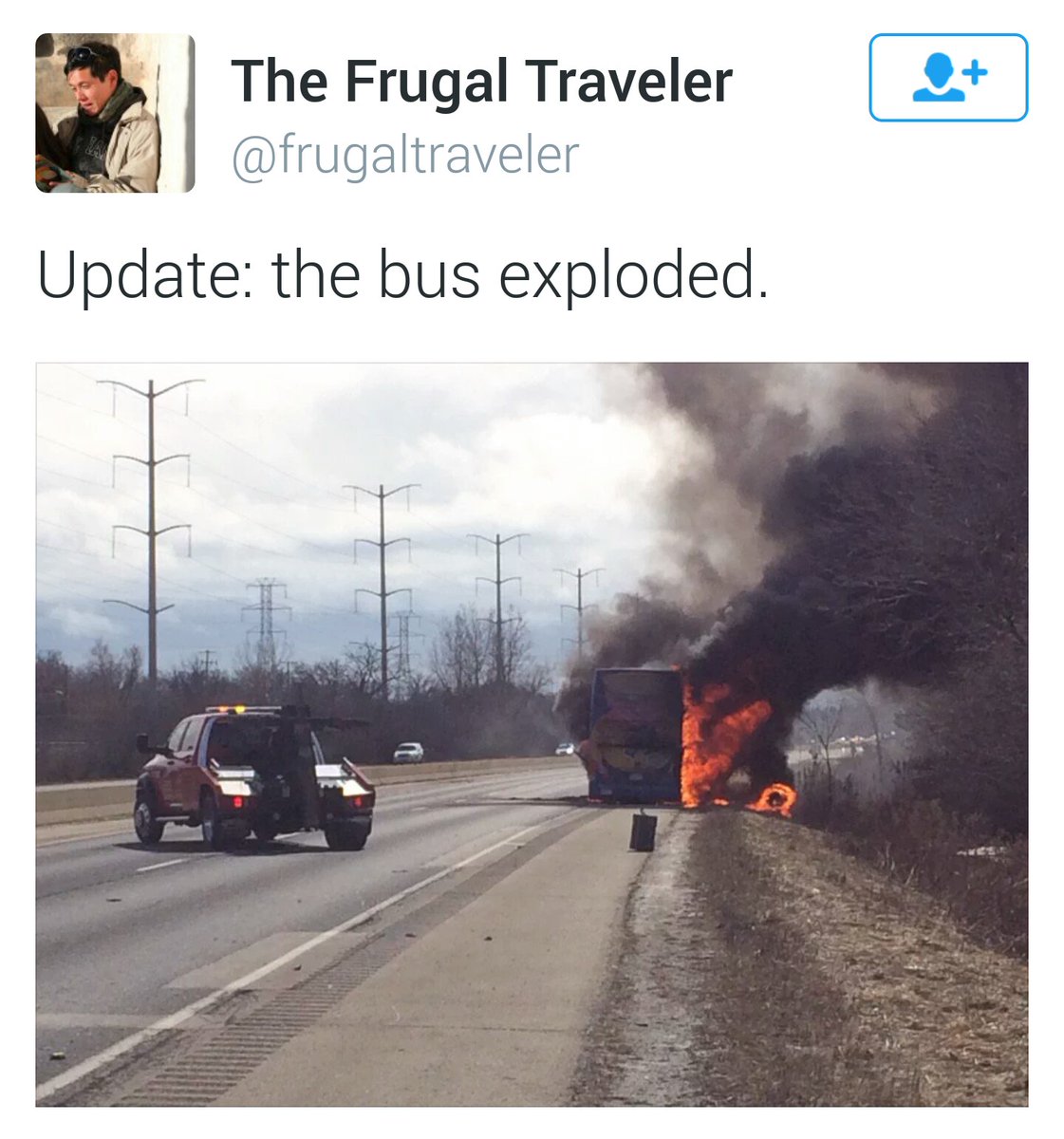 AndrewBloch's tweet image. Travel journalist live tweets the worst bus journey ever...