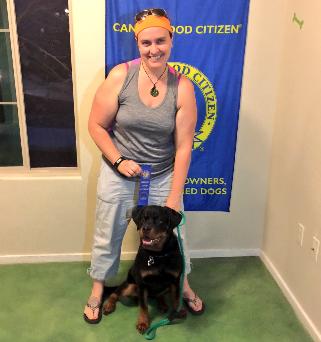 MCLifeRocks's tweet image. Perfect score at Canine Good Citizen Testing tonight. Blue ribbon! Congratulations! @PETPARTMENTS #Tucson