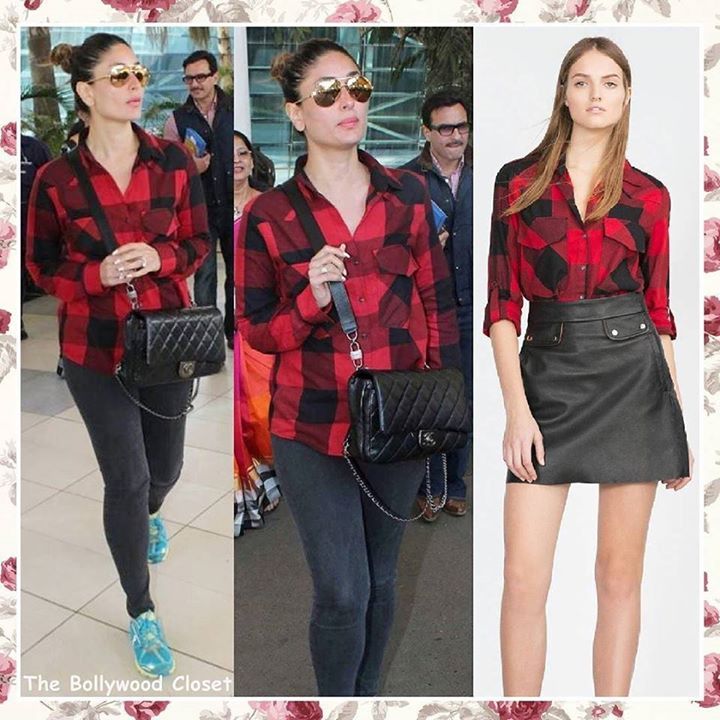 WeeklyBollywood's tweet photo. Spotted: #KareenaKapoorKhan in #ZARA Shirt &amp; #Chanel Bag At Mumbai Airport. #bollywood #fashion #style #CelebritySt… https://t.co/MUXFJkdzpn
