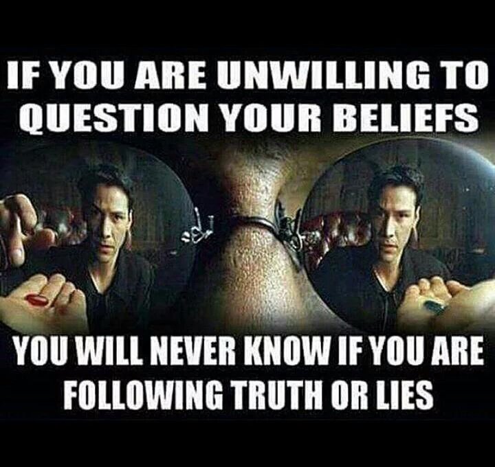 AtheistParticle's tweet photo. It will never be too late to realise your right to question your beliefs! #Atheism #memeparade https://t.co/Y4JWeg56MM