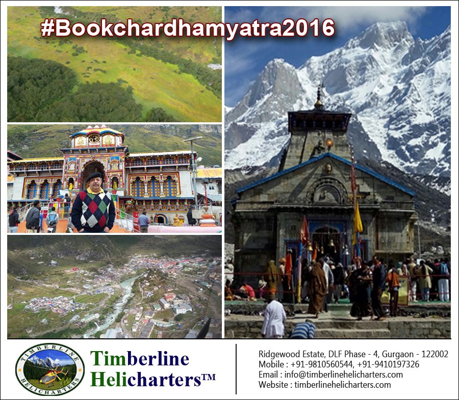timberlinechar's tweet photo. #Bookchardhamyatra2016.
#CharDham #yatra with our excellent #charter services available at #timberlinehelicharters. https://t.co/Fex8i4xxVH