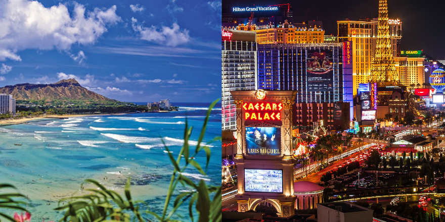 HitCentralCoast's tweet photo. Which would you pick - #Hawaii or #Vegas? ✈✈✈ #DateOrMate - pick now and WIN! https://t.co/DpYqcQduiB #SeaFM https://t.co/tZKydJusDv