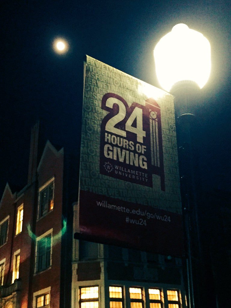 WillametteAlum's tweet photo. 'Twas the night before #WU24 and all through the campus....actually there are a lot of creatures stirring... https://t.co/yzts6qONfG