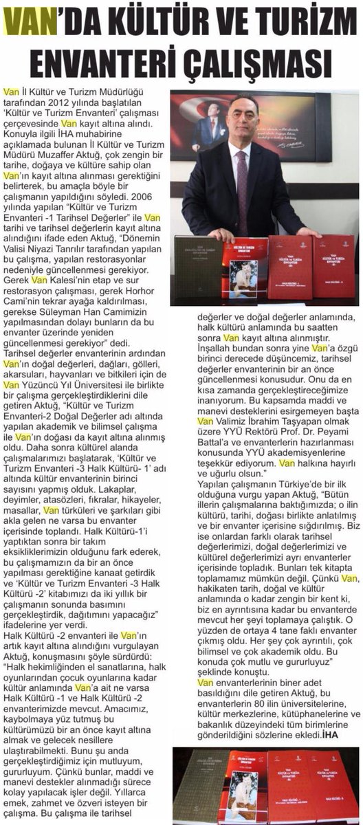 TC_DAKA's tweet photo. Van’da Kültür ve Turizm Envanteri Çalışması
(Erciş Gazetesi,23.02.2016)
#Van #TRB2 
@MuzafferAktug @harun_ornek https://t.co/1AR8VcYQGM