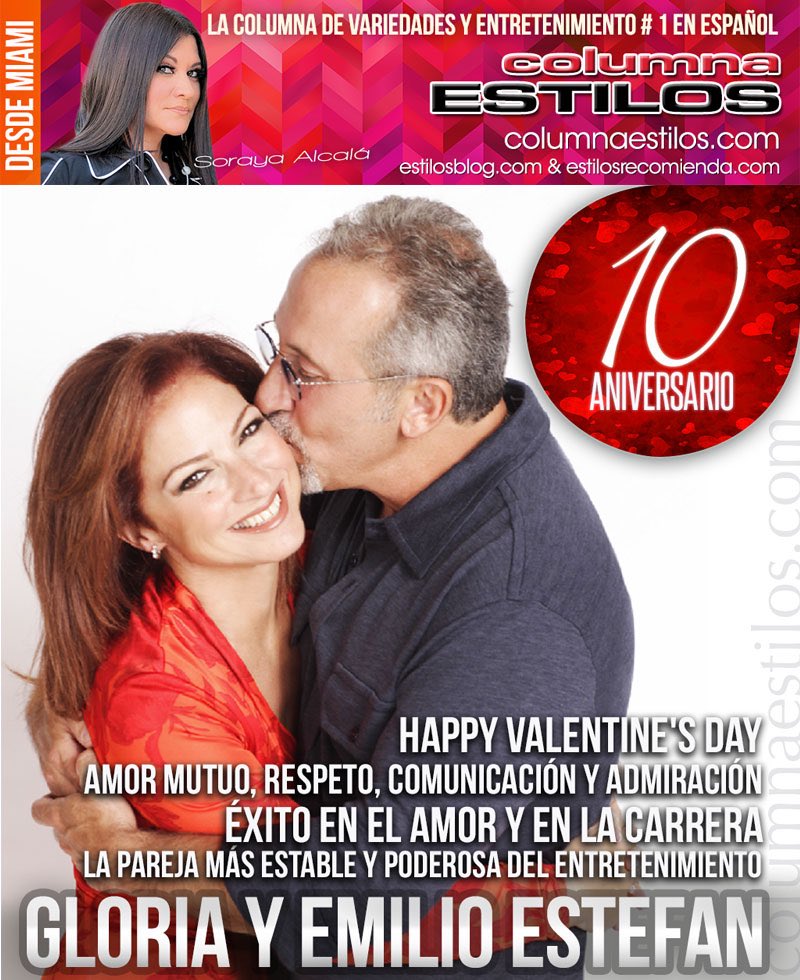 Gloria y Emilio Estefan portada de lujo decimo aniversario columnaestilos.com <a href="/sorayaalcala/">SorayaAlcalá</a>