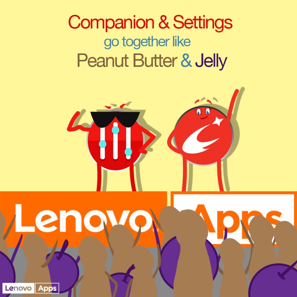 LenovoCSW's tweet photo. Optimize + personalize your device #LenovoCompanion #LenovoSettings 
https://t.co/HGAQlfaaHw https://t.co/XFiDyHK41d https://t.co/knM8sAegOO