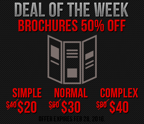 PixagonStudio's tweet photo. This week only, Brochure Designs 50% Off! #discount #graphicdesign #graphicdesigner #deal #deals #special https://t.co/wc1osvkBiI
