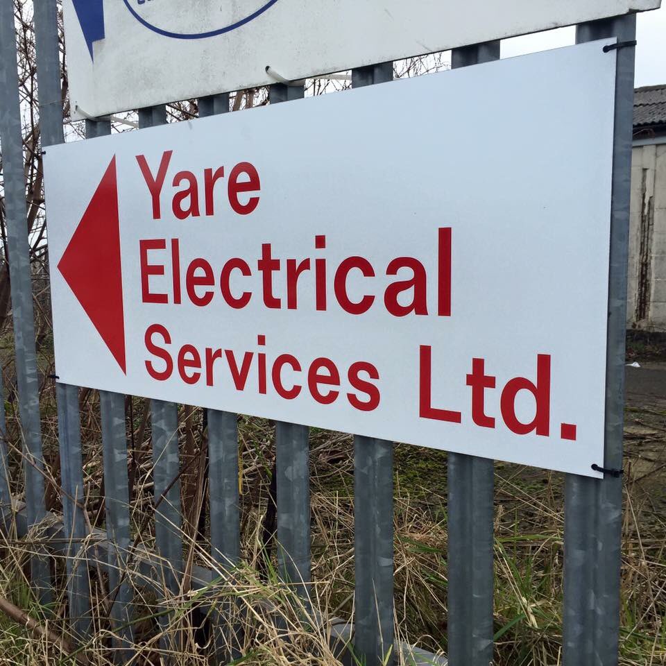 Nice little Fascia and Directional Sign for Yare Electrical Services.....