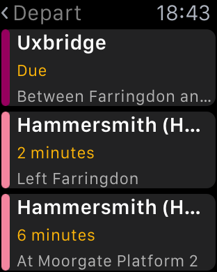 ridetownapp's tweet image. Track your train quickly on Apple Watch by starring the platform from the iPhone app. #RideTips