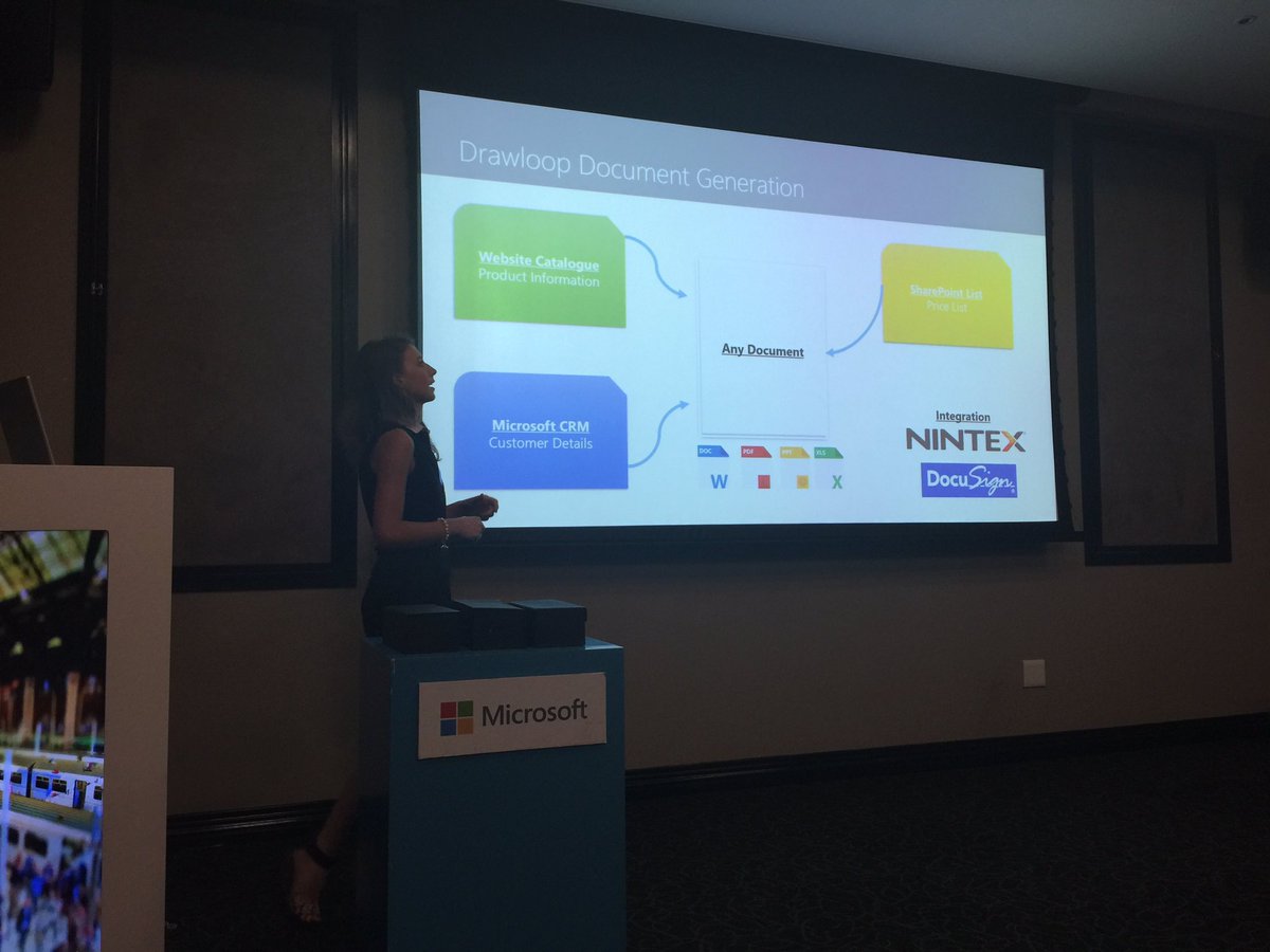 GT_consult's tweet image. Chelcie waxing lyrical at #GTroadshow on @Nintex and @DocuSign integration