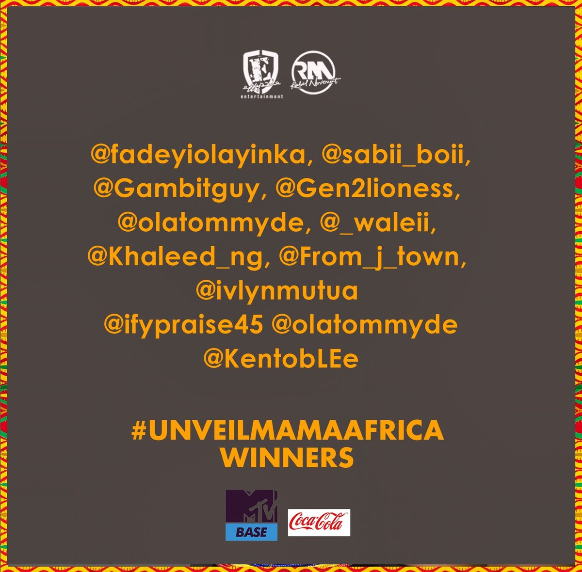 yemialadee's tweet image. #Unveilmamaafrica winners yaaay...