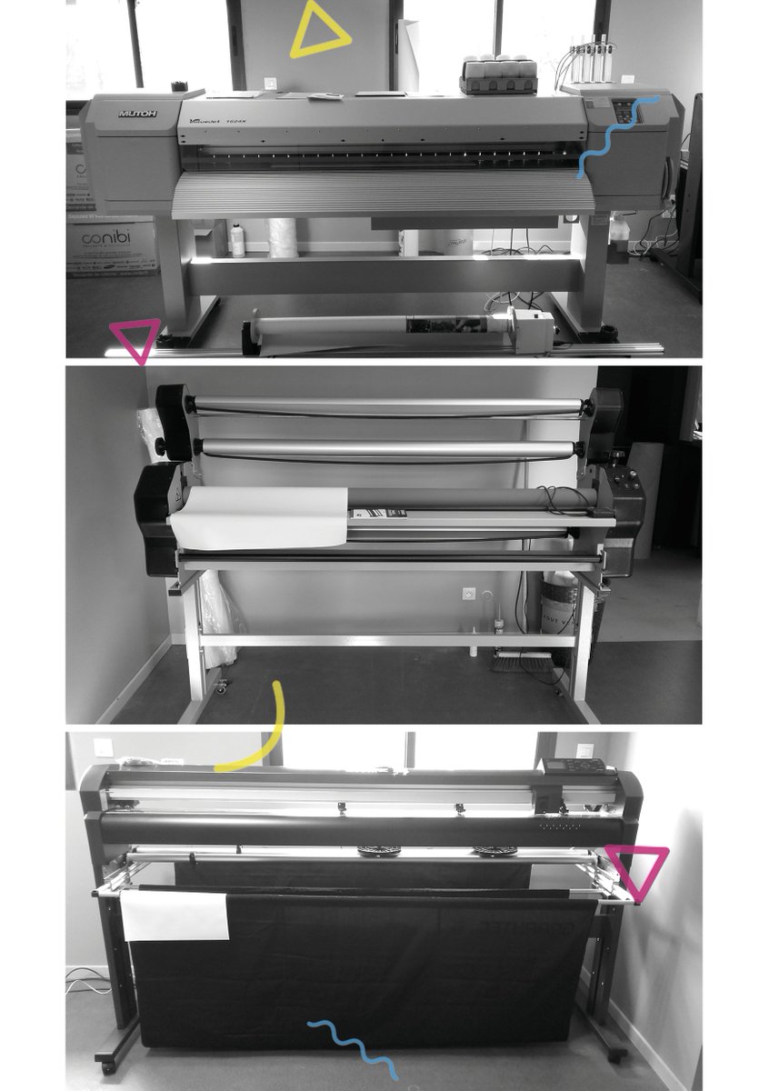 Nos nouveaux investissements en image ! Grand format, signalétique, vitrine, découpes, patrons… #print #invest