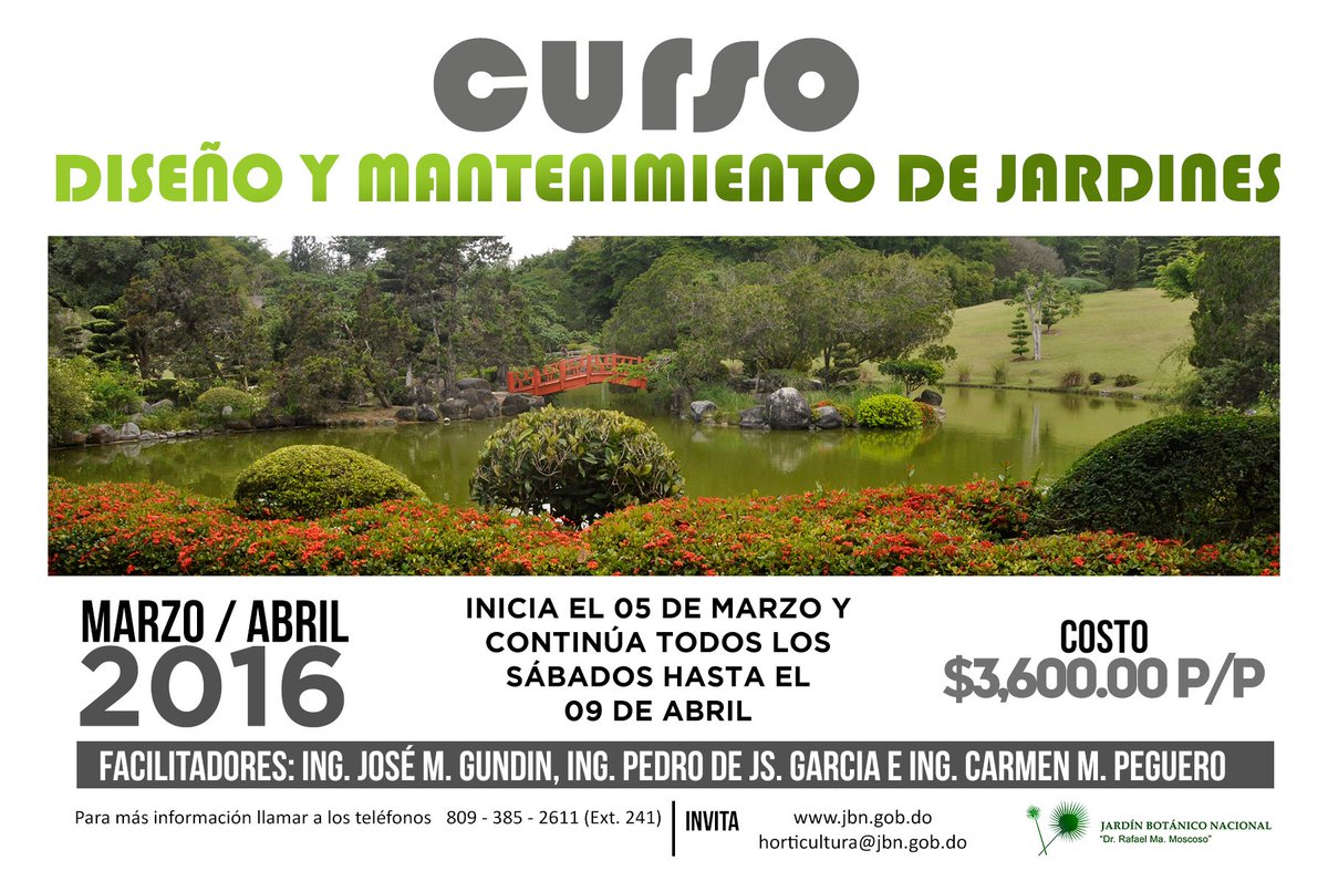 JardinBotanicRD's tweet photo. Si buscas que tu jardín sea único y exclusivo, lo puedes lograr, en el curso de Diseño y Mantenimiento de Jardines. https://t.co/OCMd3ObrDR