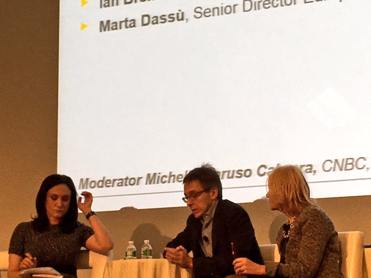 ItalyinNY's tweet photo. @ianbremmer & @martadassu "Geopolitics & role of IT in the Med., avoiding a black swan" #ItalymeetsUSA16 #IRGSummit https://t.co/bP7l3PXW2O