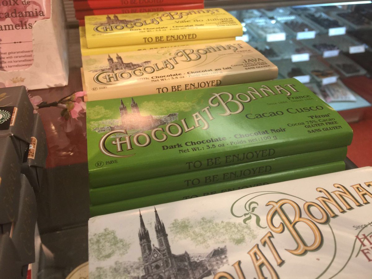 TheSweetLifeNY's tweet photo. The finest chocolate in the world - #Bonnat Chocolat.  Single origin beans.  Since 1883.  #Chocolate NYC https://t.co/e8pWzvL70h