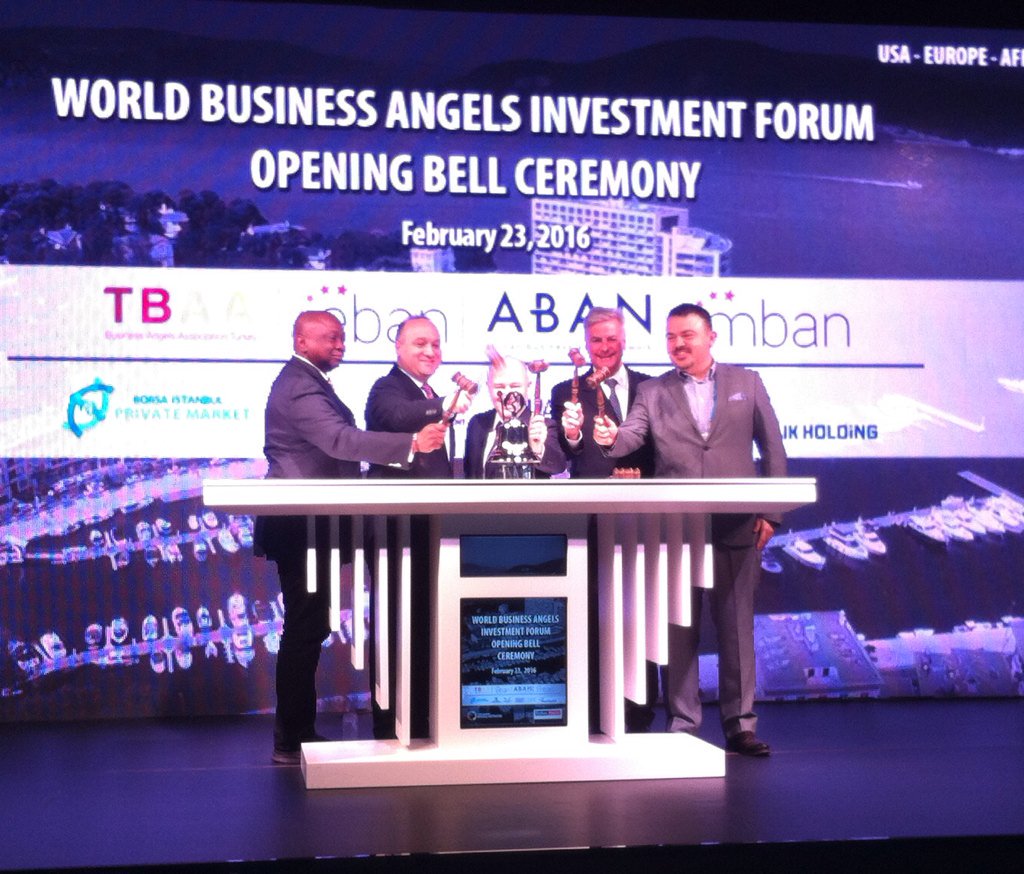 ABANAngels's tweet photo. Business Angels and Stock Exchanges. Opening bell at the Turkish Bourse #WBAF2016 https://t.co/msvSgFxtcg