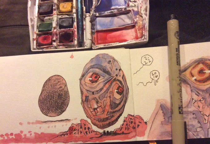 Watercolor sketchbooking. 