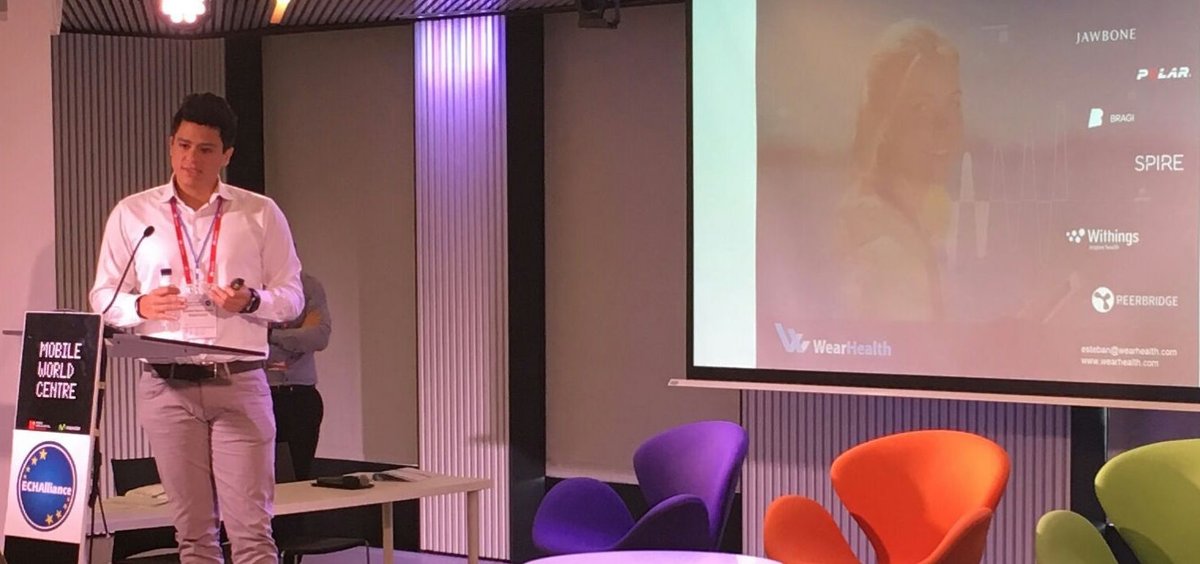 <a href="/EstebanBayro/">Esteban Bayro-Kaiser</a> on stage talking about #MobilePreventiveHealthcare <a href="/ECHAlliance/">Global Health Connector</a> #digitalhealth summit #MWC16Health
