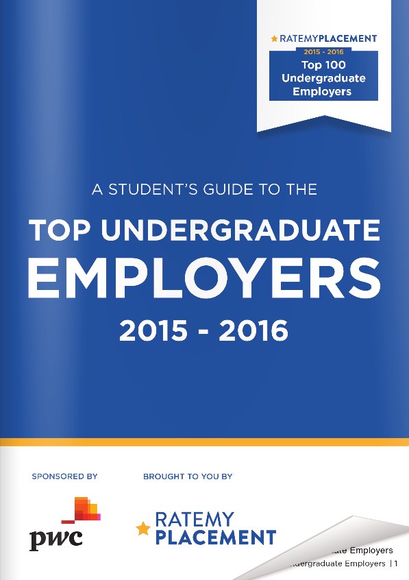 Charlie_RMP's tweet photo. The Top 100 Undergraduate Employers 2015/16!
Based on 1000's of insightful student reviews!
https://t.co/DdPzSuw3eQ https://t.co/hxwFHtwNaM