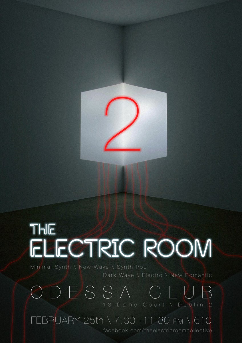 ElectricRoomIRL's tweet photo. 2 days! Electric Room at @odessaclub feat.g @Circuit3Music KuBo + 2 DJs. #synth heaven guaranteed #irishmusicparty https://t.co/G9R7KRFD3j